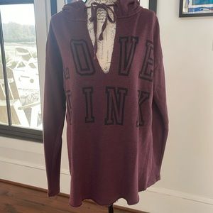 PINK Victoria’s Secret tunic hoodie sweatshirt size large